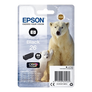 Imagem de TINTEIRO ORIGINAL EPSON T2611 Nº26 PRETO