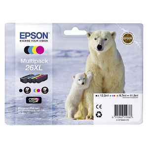 Imagem de TINTEIRO ORIGINAL EPSON T2636 Nº26XL (PACK 4CORES)