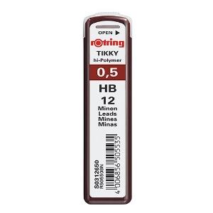 Imagem de MINAS ROTRING 0.5MM-HB S0312650 (TB.12UDS)
