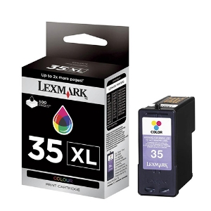 Imagem de TINTEIRO ORIGINAL LEXMARK Nº35XL 18C0035E CORES ALTA CAPAC.