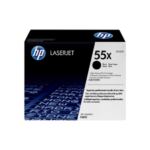 Imagem de TONER ORIGINAL HP 55X CE255X PRETO ALTA CAPAC. 12.500 PAGINAS