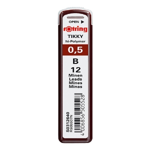 Imagem de MINAS ROTRING 0.5MM-B S0312640 (TB.12UDS)