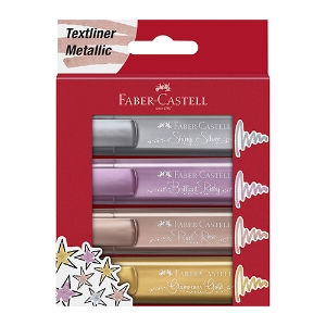 Picture of BLT.4 MARC. FLUOR. FABER-CASTELL METALICO SORT. (154640)