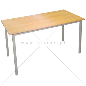 Imagem de MESA ESCOLAR P/2 PESSOAS STR-1 CINZA/FAIA