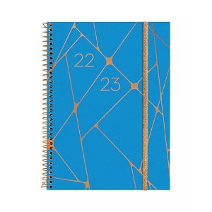 Imagem de AGENDA 2023 SEMANAL FINOCAM ESPIRAL 18MESES 155X212MM GEOMETRIC