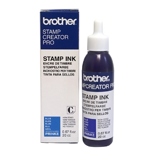 Imagem de TINTA CARIMBO BORRACHA BROTHER PRINKE AZUL (FRASCO 20ML)