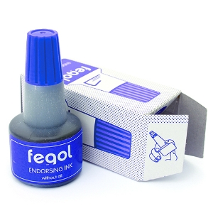 Imagem de TINTA CARIMBO BORRACHA FEGOL AZUL (FRASCO 30ML)