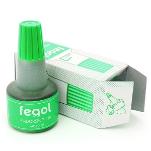 Imagem de TINTA CARIMBO BORRACHA FEGOL VERDE (FRASCO 30ML)