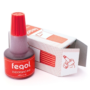 Imagem de TINTA CARIMBO BORRACHA FEGOL VERMELHA (FRASCO 30ML)