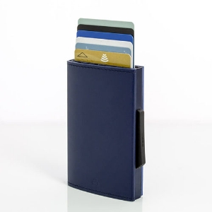 Imagem de CARTEIRA OGON CASCADE ALUMINIO PELE AZUL (CL-NAVY-BLUE)