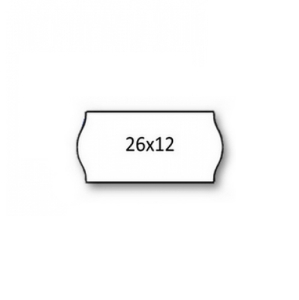 Imagem de ROLO ETIQUETAS 26X12MM AD2 CANTOS REDONDOS BRANCO (1500UNI)