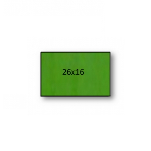 Picture of ROLO ETIQUETAS 26X16MM AD2 CANTOS RECTOS VERDE (1000UNI)