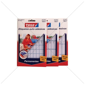 Imagem de ETIQ. TESA A5 PERM. 50X100 BRANCA REF.5121 (CART.20F/80UNI)