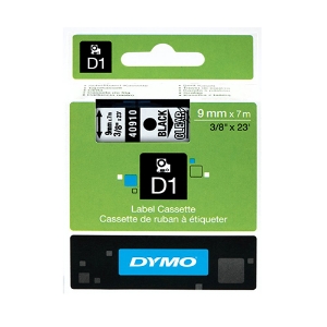 Picture of FITA DYMO D1 9MMX7MT PRETA/TRANSP. 40910/S0720670