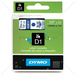 Picture of FITA DYMO D1 12MMX7MT AZUL/TRANSP. 45011/S0720510