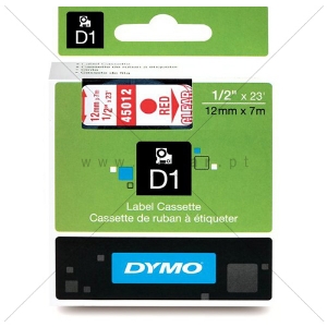 Picture of FITA DYMO D1 12MMX7MT VERMELHA/TRANSP. 45012/S0720520