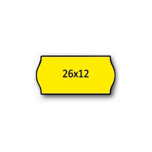 Imagem de ROLO ETIQUETAS 26X12MM AD2 CANTOS REDONDOS AMARELO FLUORESCENTE (1500UNI)