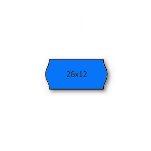 Imagem de ROLO ETIQUETAS 26X12MM AD2 CANTOS REDONDOS AZUL (1500UNI)