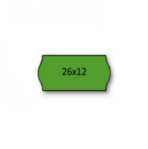 Picture of ROLO ETIQUETAS 26X12MM AD2 CANTOS REDONDOS VERDE (1500UNI)