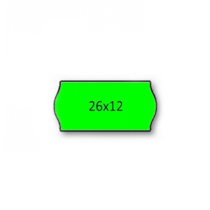 Imagem de ROLO ETIQUETAS 26X12MM AD2 CANTOS REDONDOS VERDE FLUORESCENTE (1500UNI)
