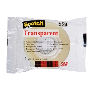 Picture of ROLO FITA ADESIVA 19MMX33MT 3M SCOTCH 550 TRANSPARENTE (INDIVIDUAL)