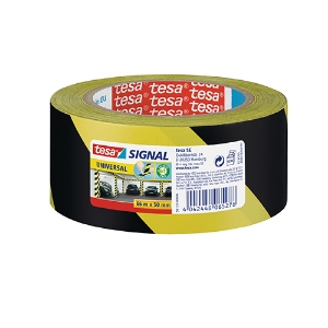 Imagem de ROLO FITA ADESIVA DE SINALIZAÇÃO 50MMX66MT TESA SIGNAL 58133 AMARELO/PRETO