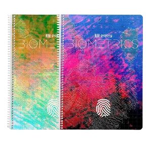 Imagem de CADERNO ESPIRAL CAPA PP A4 80F PAJORY BIOMETRICS XADREZ