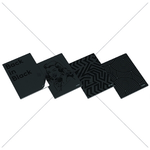 Picture of CADERNO AGRAFADO A5 40FOLHAS AMBAR CLEVER XADREZ