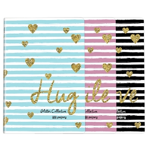 Picture of CADERNO AGRAFADO A5 60FOLHAS PAJORY GLITTER XADREZ