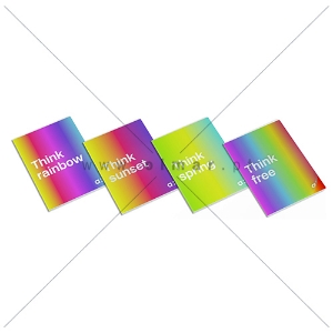 Picture of CADERNO AGRAFADO CAPA PP A4 40FOLHAS AMBAR THINK PATERNS PAUTADO