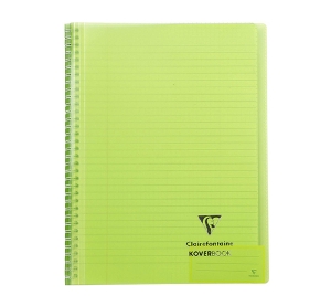 Imagem de CADERNO ESPIRAL A4 80FOLHAS CLAIREFONTAINE KOVERBOOK TRANSPARENTE PAUTADO