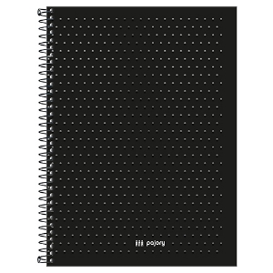 Imagem de CADERNO ESPIRAL CAPA DURA A4 100FOLHAS PAJORY BLACK PREMIUM PAUTADO