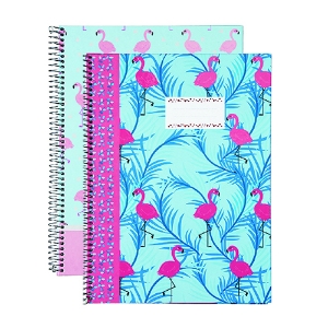 Imagem de CADERNO ESPIRAL CAPA DURA A4 80FOLHAS BLOG FLAMINGO XADREZ 80926