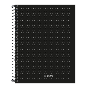 Imagem de CADERNO ESPIRAL CAPA DURA A5 100F PAJORY BLACK PREMIUM PAUTADO