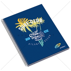 Imagem de CADERNO ESPIRAL CAPA DURA A5 120FOLHAS WAVE XADREZ