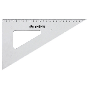 Imagem de ESQUADRO 60º/26CM PAJORY E-26CM PLÁSTICO CRISTAL (10-26)