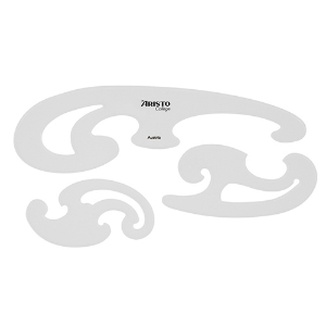 Imagem de ESCANTILHÃO CURVAS BURMESTER ARISTO AR5040 TRANSP. 1MM (BLISTER 3 UNI)