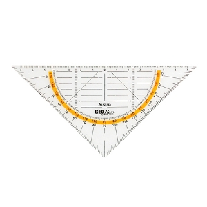 Picture of ESQUADRO GEOMÉTRICO 16CM ARISTO GEOFLEX TRANSPARENTE (AR23011)