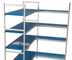 Imagem de Estanteria Modular Linear com 5 Prumos | Altura 2000mm | Composição 2x1300+1180+1480mm | Dimensão 5176mm